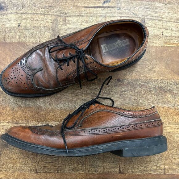 Vintage Dexter Brown leather Brogue punched wingtip Men\'s Oxfords 12 D main image 4